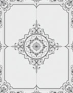 Classic Mandala Outline Art Rug