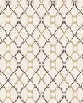 Organic Lattice Pattern With Earth Tones Rug