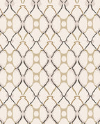 Organic Lattice Pattern With Earth Tones Rug