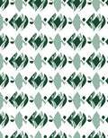Artistic Green Geometric Pattern Rug