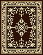 Elegant Swirls and Floral Border Design Rug