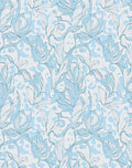 Soft Blue Floral Abstract Pattern Rug