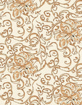 Elegant Floral Scrollwork In Beige Rug