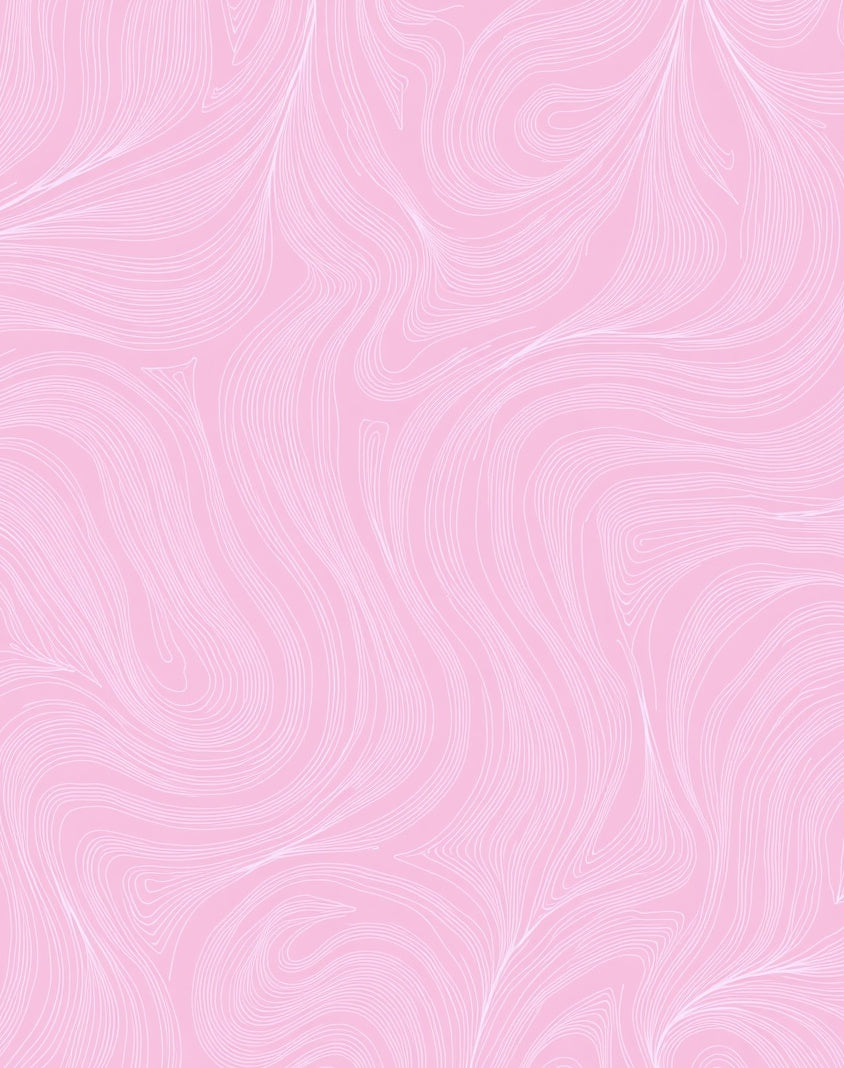 Soft Pink Swirl Art Design Pink Abstract Wave Pattern Rug