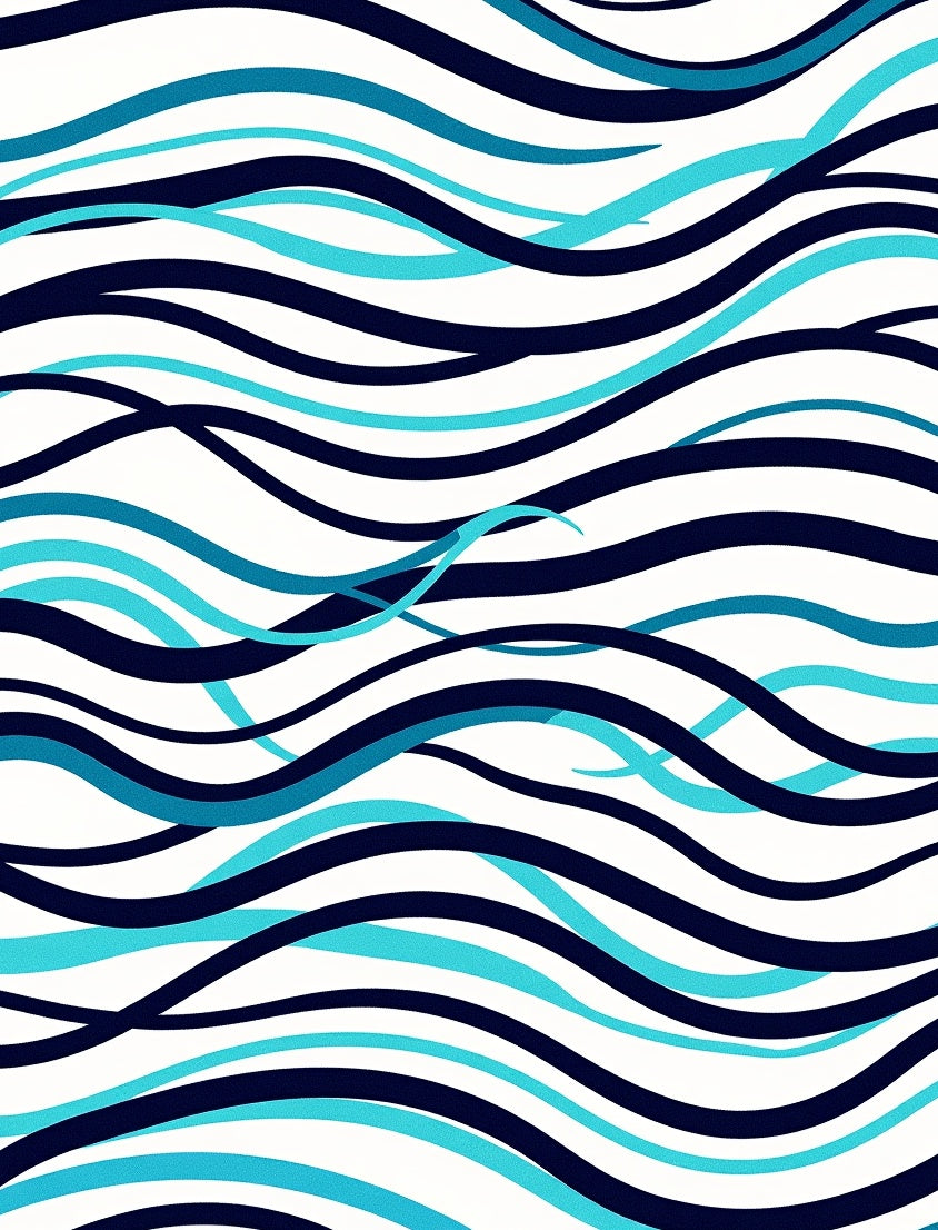Abstract Wave Pattern Design Rug