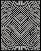 Abstract Striped Geometric Pattern Rug