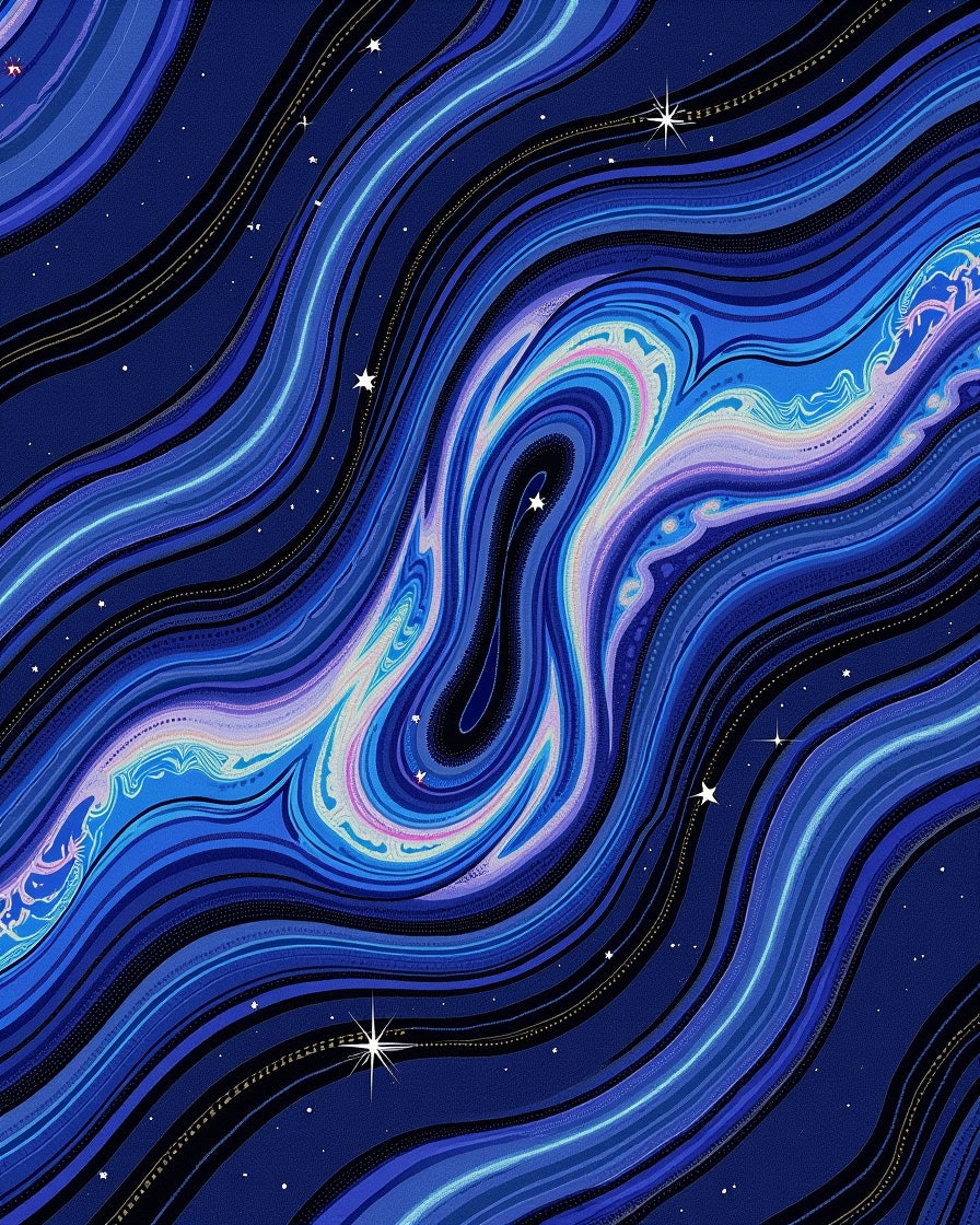 Cosmic Swirl Aura Pattern Rug