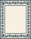 Ornate Floral Border Design Rug