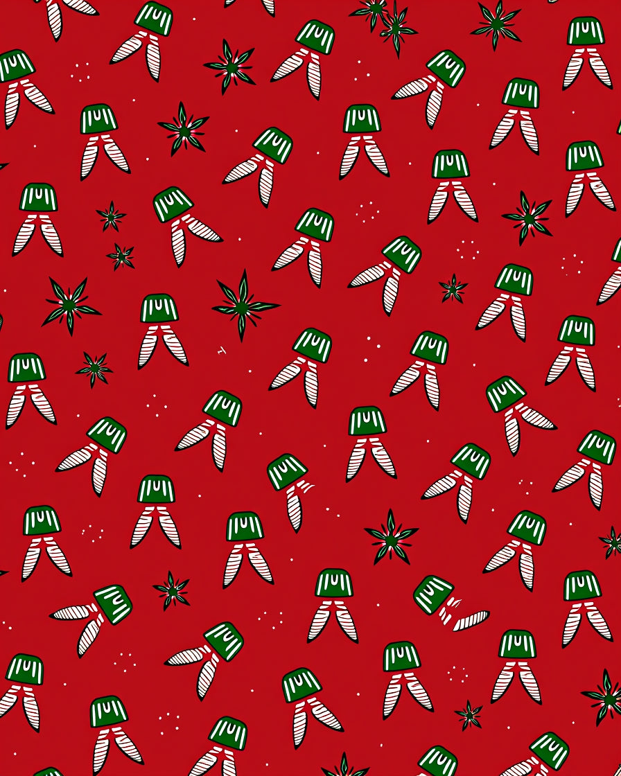 Crimson Festive Starburst Legs Rug