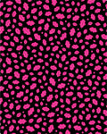 Bold Pink Leaf Pattern Rug