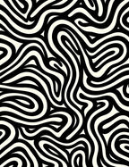 Abstract Black White Swirl Pattern Rug