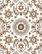 Vintage Floral Scrollwork Design Rug
