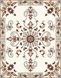 Vintage Floral Scrollwork Pattern Rug