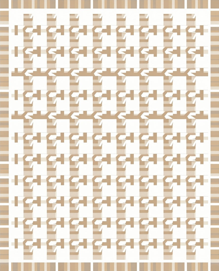 Modern GeometricHoundstooth Pattern Rug
