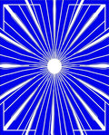 Bright Blue Burst Geometric Rug