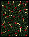 Festive Holly Berry Evergreen Garland Rug