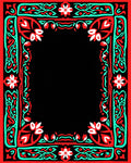 Bold Ornate Floral Border Design Rug