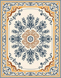 Mandala Patterned Earth Tones Rug