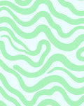 Pastel Green Wavy Flow Rug