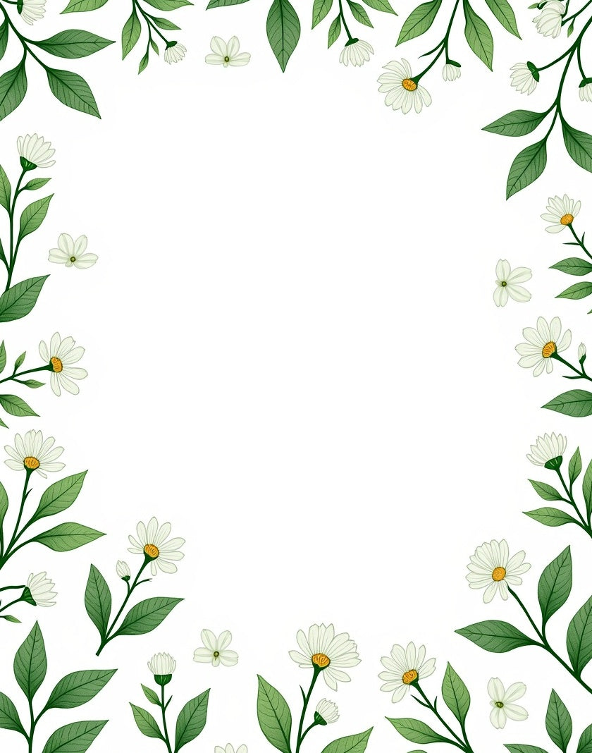 Whimsical Floral Daisy Pattern Rug