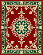 Regal Floral Medallion Inspired Border Design Rug