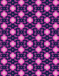 Fuchsia Floral Pattern Design Rug