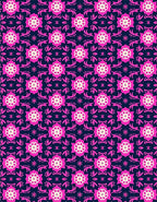 Fuchsia Floral Pattern Design Rug