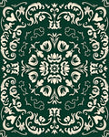 Elegant Cream Floral Damask Pattern Rug