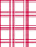Classic Red Plaid Stripe Design Rug