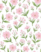 Pink Watercolor Floral Pattern Design Rug