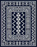 Navajo Inspired Geometric Pattern Rug
