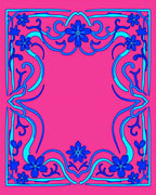 Vibrant Floral Swirls Design Rug