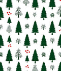 Forest Winter Evergreen Red Berry Landscape Rug