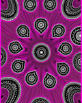 Vibrant Pink Psychedelic Floral Pattern Rug