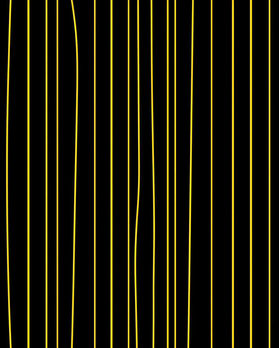 Black and Yellow Vertical Stripe Rug