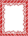 Crimson White Stripe Border Waves Rug