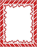 Crimson White Stripe Border Waves Rug