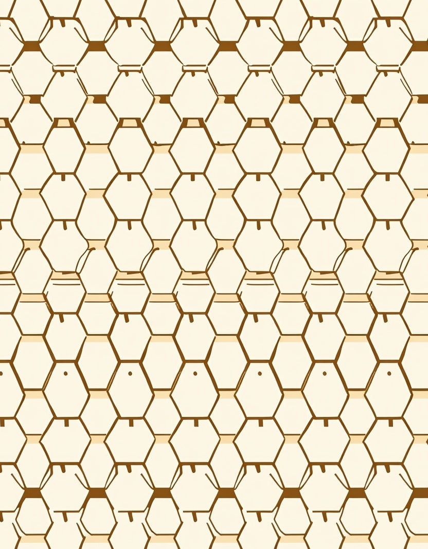 Geometric Honeycomb Style Pattern Rug