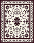 Classic Floral Scrollwork Ivory Rug