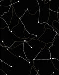 Black Dot Line Connection Design Rug