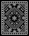 Monochrome Snowflake Mandala Contemporary Rug