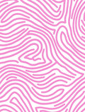 Abstract Pink Wavy Lines Rug