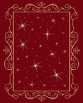 Crimson Gold Starry Night Frame Rug