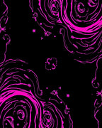 Whimsical Pink Swirls Pattern Rug