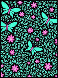 Whimsical Butterfly Blossom Pattern Rug