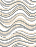 Neutral Wave Pattern Design Rug