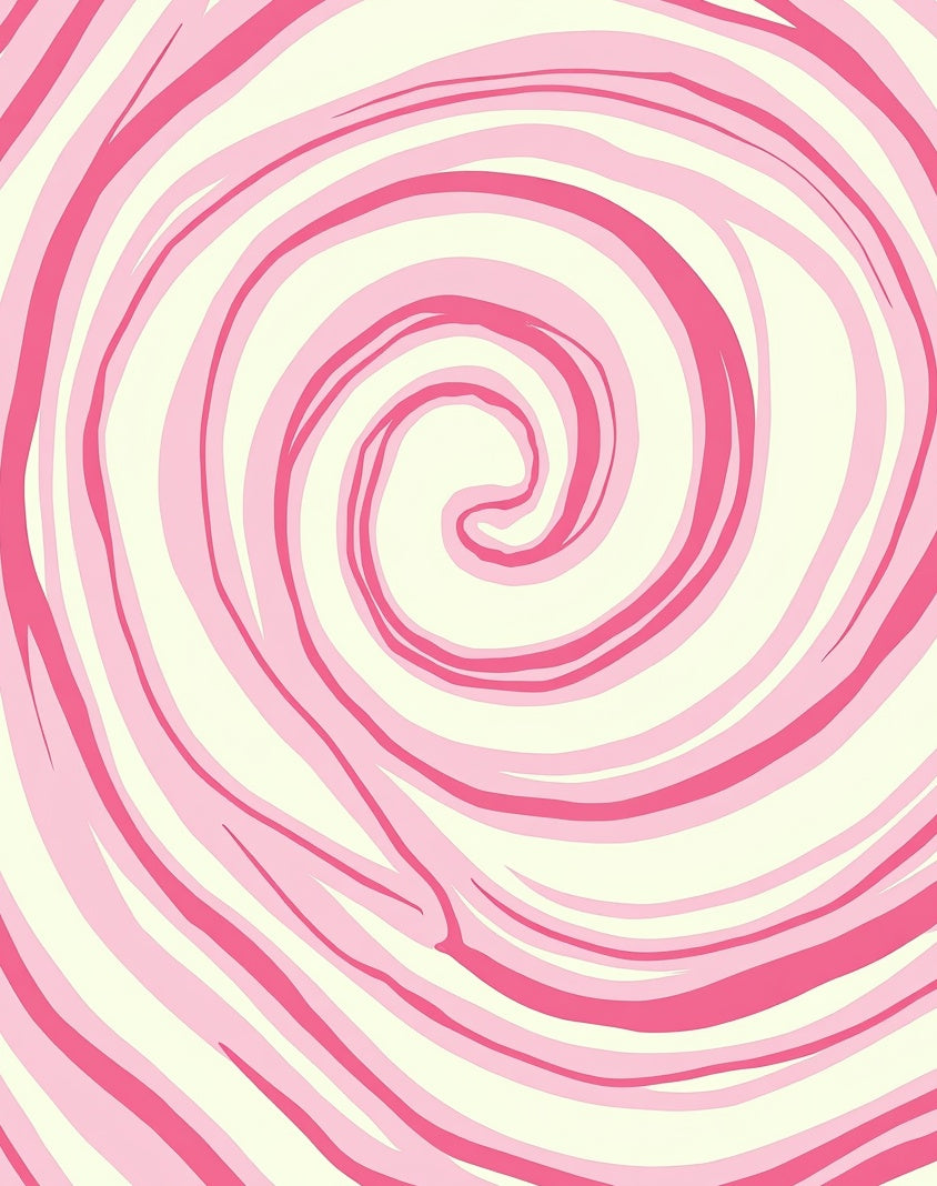 Pink Swirl Abstract Pattern Rug
