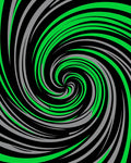 Green Gray Swirl Abstract Design Rug