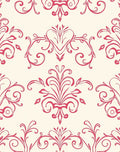 Crimson Elegant Damask Pattern Rug