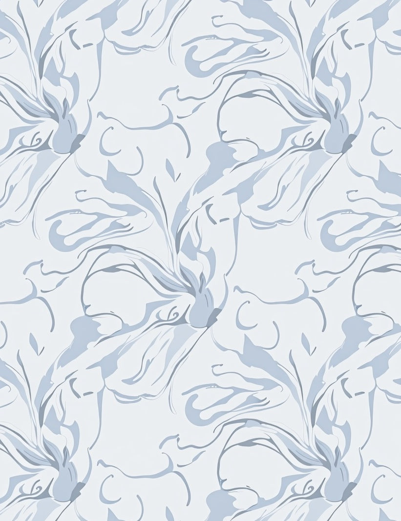 Abstract Floral Swirl Pattern Rug